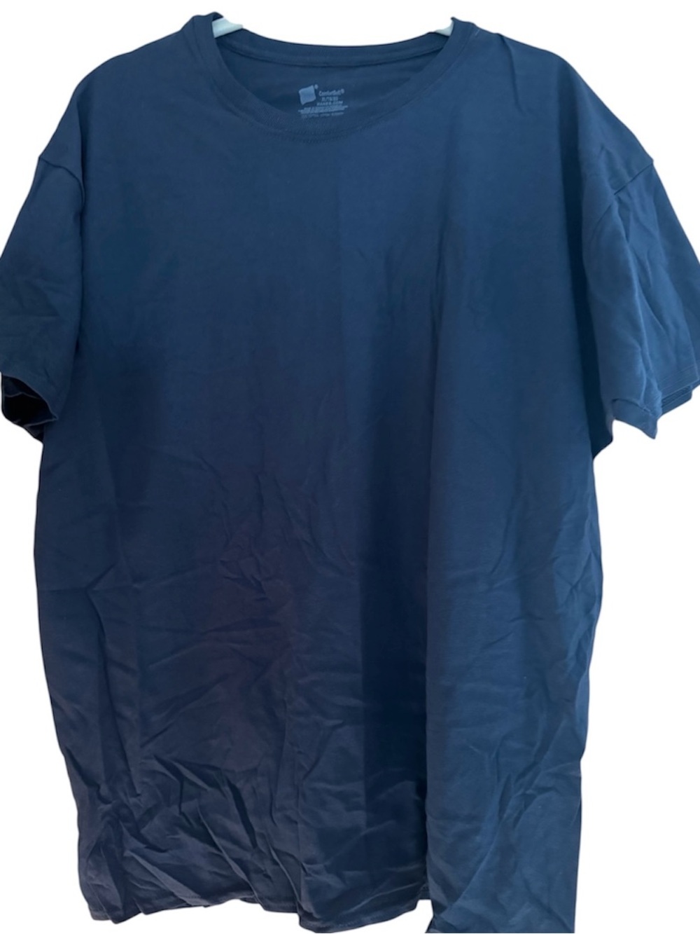 Hanes Dark Blue Short Sleeve Crew Neck T-Shirt